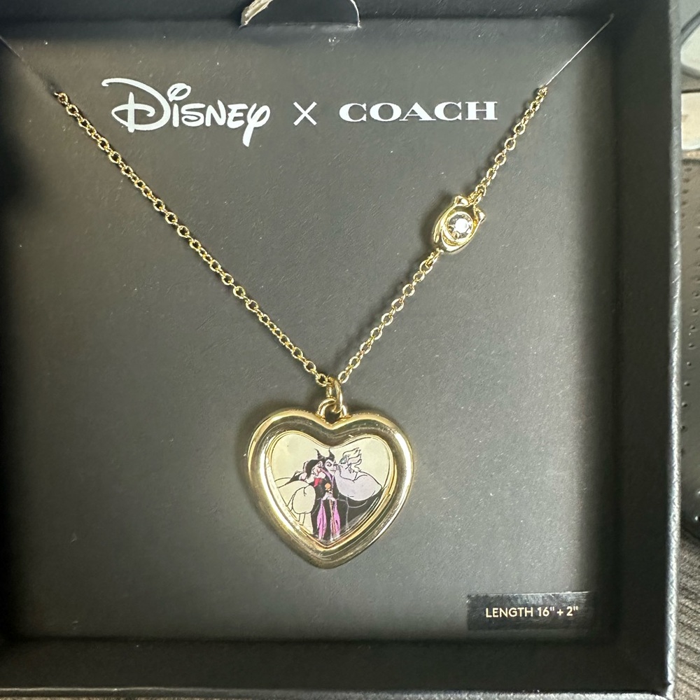 COACH DISNEY X COACH VILLAINS HEART NECKLACE - Picture 4 of 6